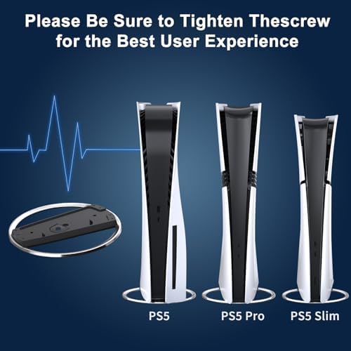 Zaievo PS5 Stand, Vertical Stand Compatible with PS5 Pro, Slim and PS5 Console, Space Saving Non-Slip Base Mount for PlayStation 5 Accessories - 2