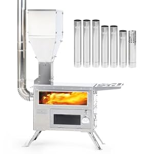 Greenstovehori 5 Outdoor Pellet Stove with Oven for Hot Tent Camping