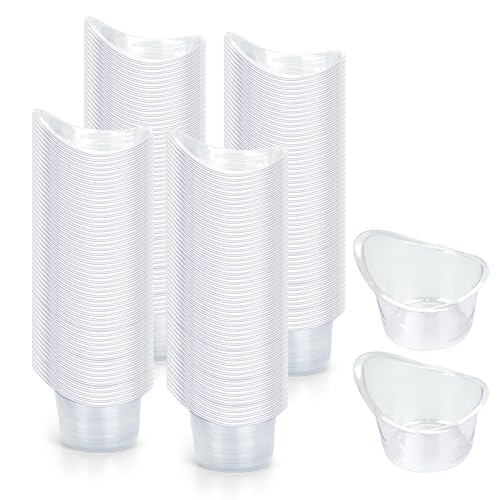 souG 200pieces 5ml Eye Wash Cup Plastic Eye Flush Cleaning Cups Portable Disposable Measuring Cup Portable Eye Bath Washer Cleaning Cups for Eye Rinse and Flush