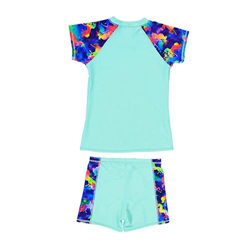 Dayu Girls Boys Swimsuits Upf 50+ Uv Two Piece Short Sleeve Rash Guard Sets Green Size 14-16 #TOP1