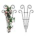 MTB Black Coated Wave Pot Trellis Panel 31 Inch Plant Stakes for Climbing Plants (Pack of 2)，Plant Support