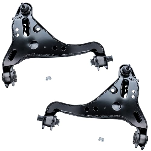 Image of Detroit Axle - Front Lower Control Arms + Outer Tie Rods + Upper Ball Joints Replacement for 2006-2010 Ford Explorer Sport Trac Mercury Mountaineer - 6pc Set