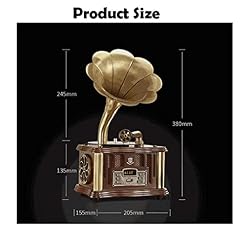 Haut-Parleur Bluetooth rétro, Gramophone à Platine Vinyle Vintage en Forme d’entrée auxiliaire, Lecteur USB, Double… - Les Beatles, Paul McCartney, John Lennon, RIngo Starr, George Harrison Haut-Parleur Bluetooth rétro, Gramophone à Platine Vinyle Vintage en Forme d'entrée auxiliaire, Lecteur USB, Double… – Image 2