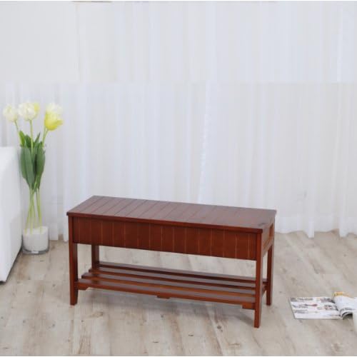 Quality Solid Wood Shoe Bench in Cherry
