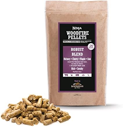Ninja Woodfire pellets Mezcla intensa 900 g, pellet oficial para su uso con la Parrilla exterior Ni...