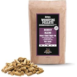 Ninja Woodfire Pellets, Robust Blend, 900g Bag, Up to 20 Cooking Sessions, Hardwood Pellets, Only for use with Ninja Woodfire range, XSKOGRBLPL2UK