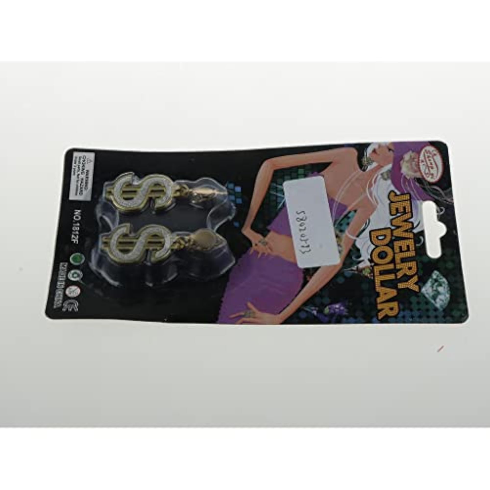 PVC Dollars Earrings Costume Party Accessory