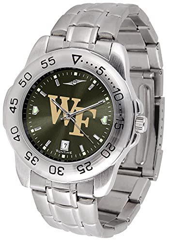 Image of SunTime Men's NCAA Team Sport Watch, 20mm Stainless Steel Strap, Reflective Shiny Dial with Date