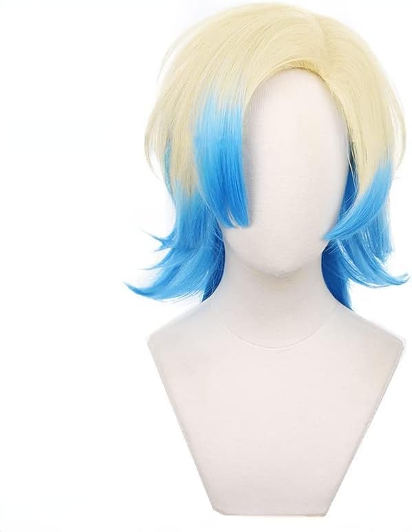 Blue Lock Michael Kaiser Cosplay Wig Heat Resistant Synthetic Wigs for Halloween Costume Party Role Play+Wig Cap
