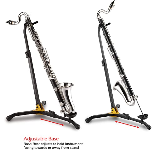 Lumintrail Hercules Bass Clarinet Stand & Bassoon Stand with Hercules GSB001 Carrying Bag, Base Stand for Bassoon & Bass Clarinet, Clarinet Accessories, Bass Stand Bundle with a Cleaning Cloth - Thumbnail 2
