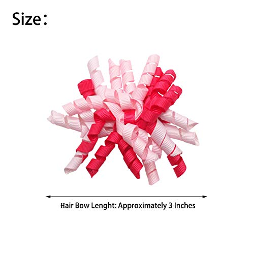 30Pcs Halloween Christmas Festival Hair Accessories For Girls Grosgrain Ribbon Curly Spiral Swirl Bows Alligator Clips For Baby Girls Toddlers Kids Children #TOP1