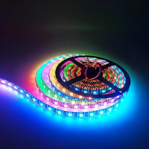 شريط إضاءة LED مرن - جرب 16 خيار لون مع شريط LED المرن بطول 5 متر ...