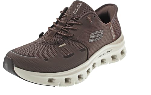 Skechers Femme Glide-Step Pro Radiant Stride Baskets, Brown Mesh/Gold Trim, 37 EU