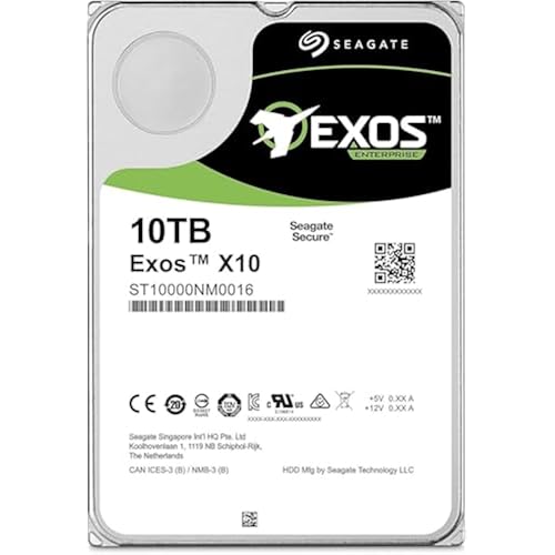 Seagate Enterprise Capacity | ST10000NM0016 | 10TB 7200 RPM SATA 6.0Gb/s 256MB Cache Hyperscale 512e 3.5" Hard Disk Drives (Renewed)