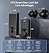 Ulecoce Keyless Entry Keypad Deadbolt with Handle Set, Smart Lock, Auto-Lock + One-Touch Lock, 100 Codes + 15-Min Easy Install, Ideal for Airbnb/Homes/Offices, Fits U.S. Standard Front Doors, Black