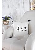 Loop Linen 100% Cotton Bedroom Living Room Decor Throw Pillow Covers-Throw Pillows with Pillow Cover