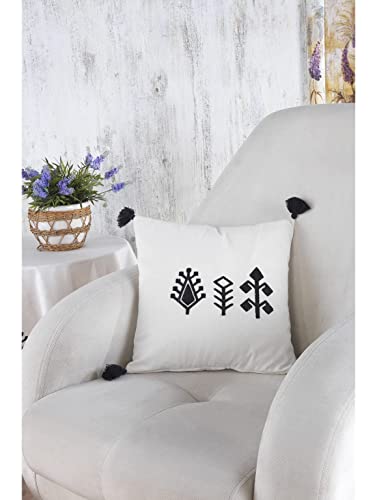 Loop Linen 100% Cotton Bedroom Living Room Decor Throw Pillow Covers-Throw Pillows With Pillow Covers I Couch Pillows I Decorative Pillow Covers I Boho Throw Pillows I Pillow Covers With Insert 16X16 #TOP10