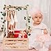 Wooden Baby Shower Crate Closet with Handle, Baby Storage Crate Hamper - Welcome Gift Basket for Newborn Boys & Girls, Pregnancy Gifts for New Parents (Wood Color, Large)