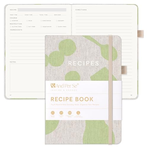 Livre de recettes vierge carnet de cuisine rigide gris clair 14x20 cm
