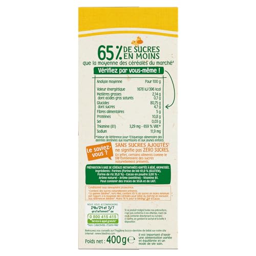 Blédina préparation à base de céréales instantanées cacao dès - vue 9