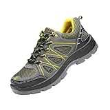 [Ｋａｙｉｙａｓｕ] あんぜん靴 安全靴 4E 幅広 作業靴 メンズ 釘踏み抜き防止 衝撃吸収 耐滑ソール つま先保護 軽量 通気性 黒 スニーカー レディース 工事現場 男女兼用 23-30cm(27.5cm オリーブドラブ)