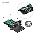 UCTRONICS 19” 1U Rack Mount for Raspberry Pi with SSD Mounting Brackets, Thumbscrews Front Removable Bracket Supports Up to 4 Raspberry Pi 5, 3B/3B+, 4B and 4 SSDs, Option SD Card Adapter