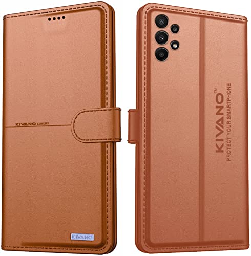Image of KIVANO Compatible with Samsung Galaxy A23 4G Flip Cover | Leather Finish | Inside Pockets & Inbuilt Stand | Shockproof Wallet Style Magnetic Closure Back Cover Case