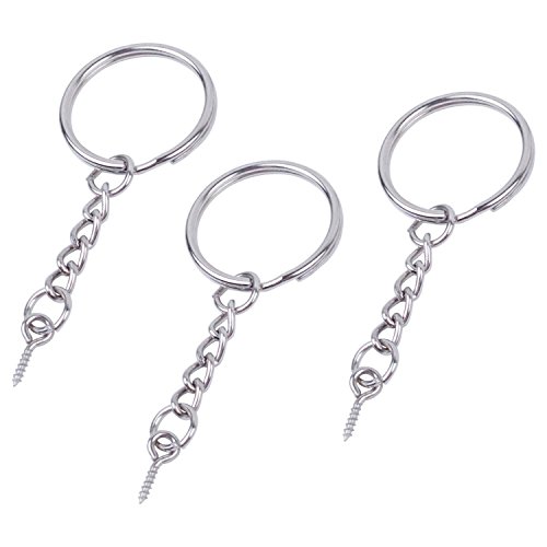 Bronagrand 50 Pieces Metal Swivel Clasps Lanyard Snap Hook Lobster Claw Clasp And Key Rings Keychain With 11Mm Screw Eye Pins(Small Size) #TOP3