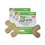 Augie Bones 2-Pack Non-Toxic Dog Toys - Sustainable Roasted Peanut Butter Flavored Dog Chew Toys for Aggressive Chewers - Plant-Based Bioplastic Pet Toys - Made in The USA (Mini)