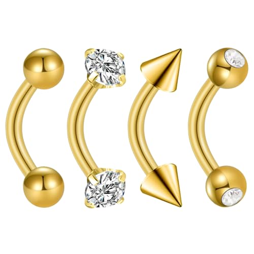 Piercing A Bilanciere Curvo In Acciaio Chirurgico Turchese - Foto 3