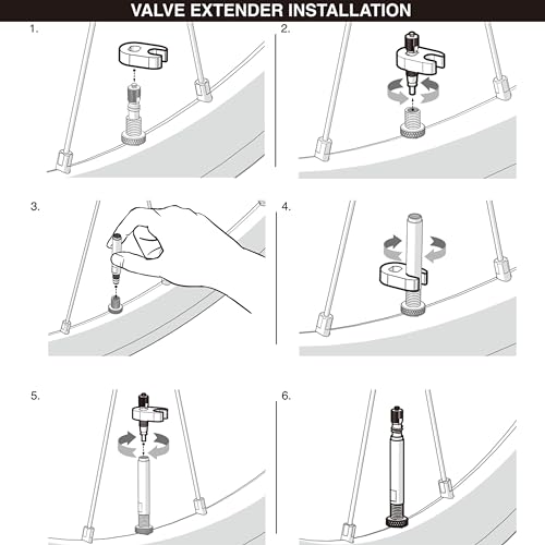 Granite Presta Valve Stem Extenders - 80mm