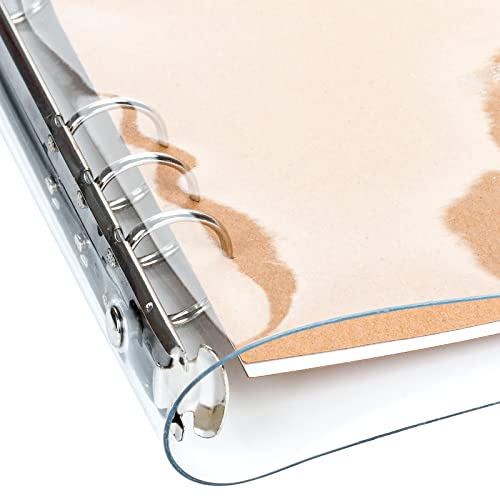Elsjoy 6 Pack A5 Clear PVC Binder, 6-Ring Soft Notebook Binder Transparent Loose Leaf Binding Covers, Refillable Notebook Round Ring Binder with Snap Button Closure, 9.3" x 7" by Elsjoy - Used condition - Image 6