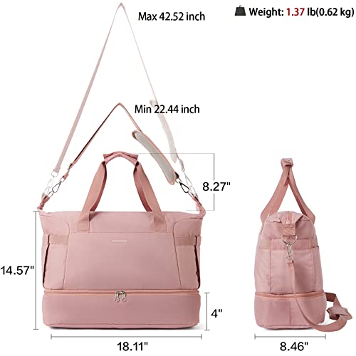 Bostanten Gym Bag For Women Weekender Bags Travel Duffle Carry On Duffel Overnight Bag With Shoe Compartment Sports Workout Hospital Bags #TOP1
