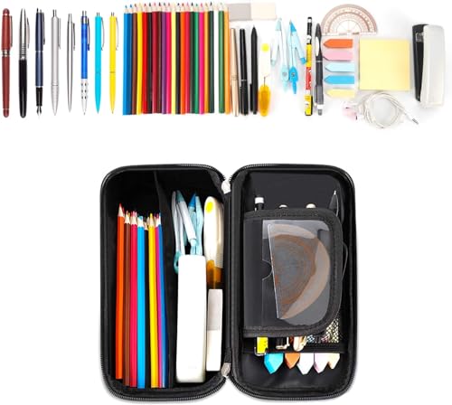Image of Storio Pencil Box Pouch for School Kids Girls & Boys Aesthetic | Cute Stationary Compass Box Case Organiser | Travel Organiser