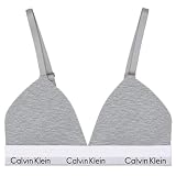 [カルバンクライン] ck レディース ブラレット トライアングル ブラ ロゴ ストラップ コットン ノンワイヤー アンダーウェア 女性用 下着 QF5650 GREY_HEATHER L [並行輸入品]