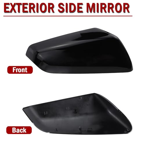 Left Driver Side & Right Passenger Side Exterior Mirror Cap Cover Rearview Mirror Cover Trim Fit for 2018-2023 Chevrolet Equinox/GMC Terrain Replaces 23406417 23406416 (Glossy Black) by Xiaoyudou - Image 4