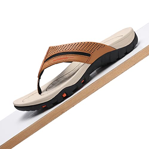 Image of Men's Flip-Flops, Thongs Sandals Durable Comfort Slippers for Beach