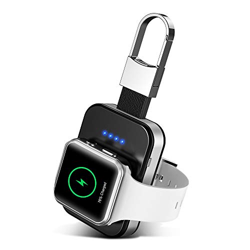 Banco de energía, PowerBank Qi inalámbrico para Apple Watch, Llavero de Carga magnética de Bolsillo Integrado para iWatch, Compatible con Dispositivos Apple Watch Series 4, 3, 2 y 1, Color n