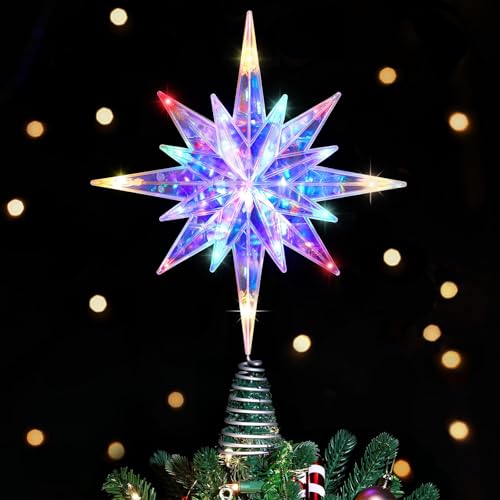 Luxspire 11" LED Decagonal Star Tree Topper