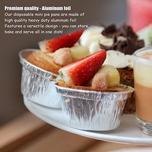 Aiduzety 3" Disposable Round Aluminum Foil Cake Pans（50 Pack） Easy To Use And Store, Making Baking More Convenient And Effortless. #TOP5
