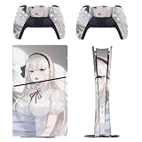 PS5 Slim 用 スキンシール 可愛いキャラクター柄 乙女ゲー世界はモブに厳しい世界です モブせか 本体とゲームコントローラー専用ステッカー 【精密設計 デジタル・エディション専用】 薄型シール 本体保護 スリム 傷隠し 指紋/傷/汚れ/ほこり防止 手触り/散熱良い 精密 取付簡単/繰り返し貼り付け可能