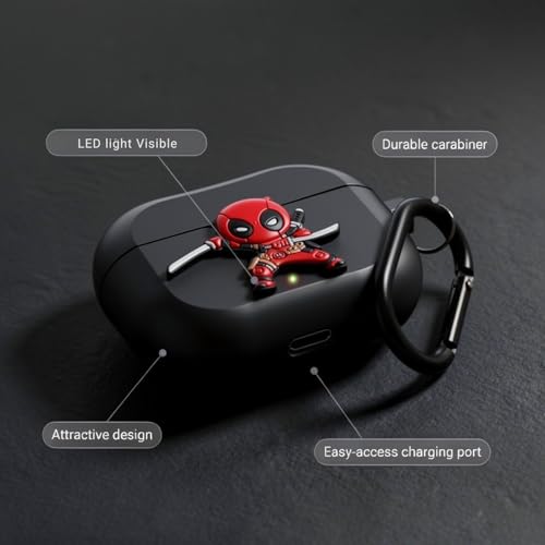 Image of kapture case Compatible with Oneplus nord Buds 3r / Oneplus nord Buds 3r case Cover with Hook,Cover with Silicone 360 Protection