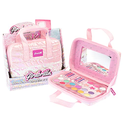 Girabrilla Set Make Up dans sa trousse rose pour s'amuser et créer de jolis vernis à ongles