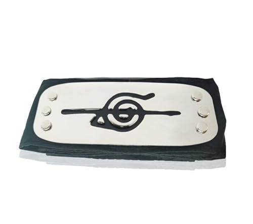 Gionatan Shop Banda Ninja Anime Konoha Boruto con Logo Metal Headset Protección Frontal Cosplay Halloween Fiesta de Cumpleaños Pueblo de la Hoja (konoha 02) Cover