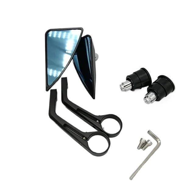Espejo retrovisor de aluminio mecanizado para manillares de motocicleta retro