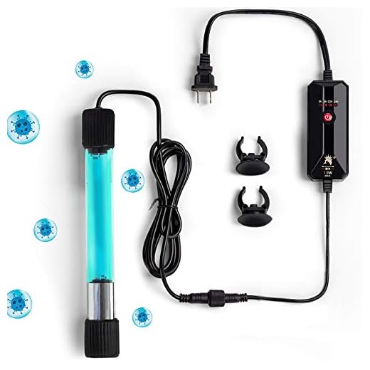 TAISHAN UV Sterilizer for Aquarium，13 W Fish Tank Clean Light with Timer,Aquarium Green Killing Machine Waterproof Clean Submersible Lamp for Pond,Swimming Pool,Indoor