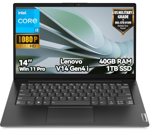Lenovo V14 Gen 4 i 14" Business Laptop, i3-1315U, 40GB, 1TB, Win11 Pro