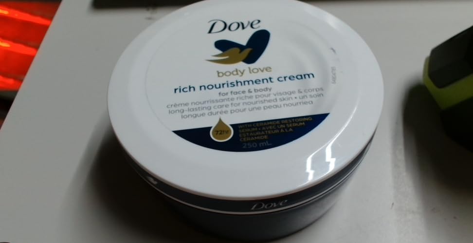 Image of Dove Body Love Rich Nourishment Cream 250ml | Face & Body Moisturizer with Ceramide Restoring Serum | 72H Deep Hydration | Intensive Nourishing Cream for Dry Skin | Soft, Smooth & Healthy-Looking Skin | Face & Body Moisturizer, Ceramide Restoring Serum, 72H Deep Hydration, Intensive Nourishing for Dry Skin
