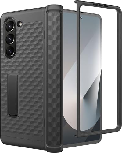 Miimall �Ή� Samsung Galaxy Z Fold 7 �P�[�X �t�B������̌^ �X�^���h�@�\ �q���W�ی� �ϏՌ� �Ռ��ی� �h�o ����~�� �S�ʕی� ���^ Case �M�����N�V�[z �t�H�[���h7 �X�}�z�J�o�[ �i�u���b�N�j