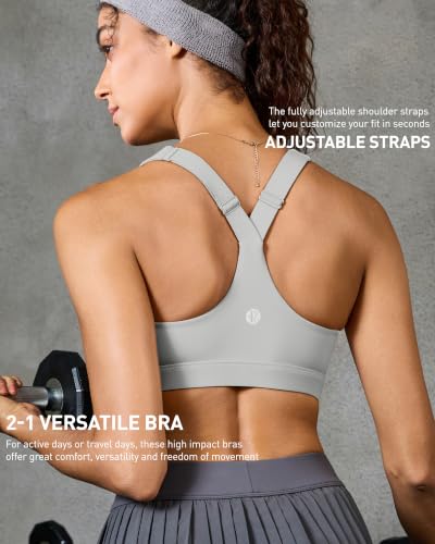 Image of RUNNING GIRL Sports Bras for Women, Molded Cup High Impact Sports Bra Workout Bras for Women High Support Racerback